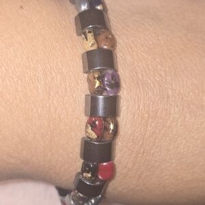 Artisan Beaded Bracelet with Earthy Tones